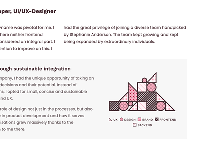 Work Diagrams on the helloyes.dev/work page css illustration svg webdesign website