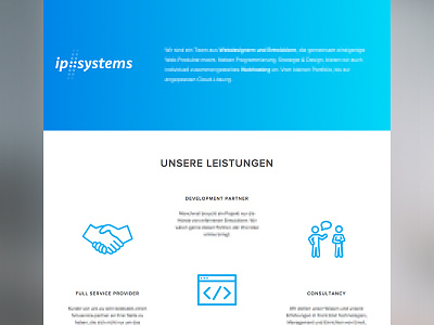 Placeholder Singlepage for ip::systems (2/3) bright singlepage webdesign