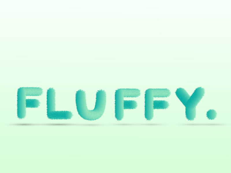 Fluffy. typography with a twist by AKHIL PRASENAN on Dribbble