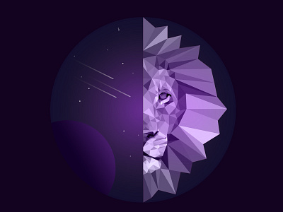 King of the universe - concept Illustration graphic design illustration lowpoly purple