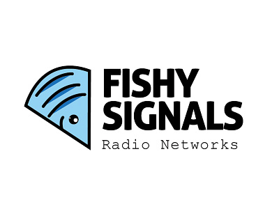 Fishy Signals branding broadcasting design graphic identity logo radio signals