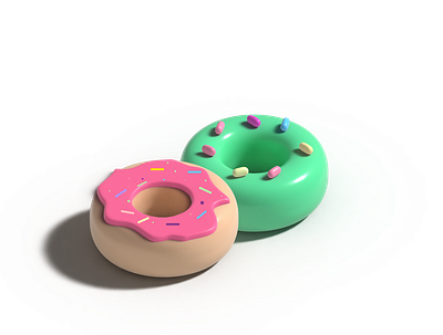 Two little donuts 3d animation app branding design graphic design illustration logo motion graphics ui ux vector