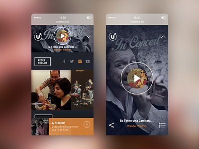 Unisinos.fm Responsive Website design music player radio responsive ui ux web