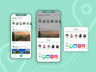 Share Option - Travel App dailyui figma ios app product design share share icon share option social app social feature travel travel app ui ui challenge ux ux challenge