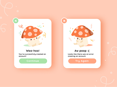 Mushroom Theme Flash Message