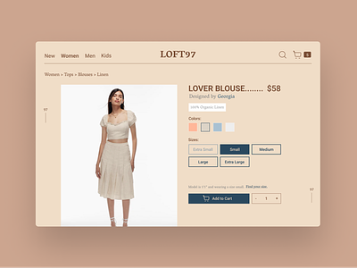 E-commerce Clothing Shop app design clothing page dailyui earthy ecommerce ecommerce site ecommerce store figma online store product design purchase item purchase page shopping shopping page site design ui ui design ux ux design website