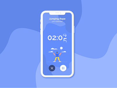 Fitness App Countdown Timer app design countdown countdown timer dailyui exercise app figma figma design fitness fitness app health app illustration timer ui design user interface ux design visual design