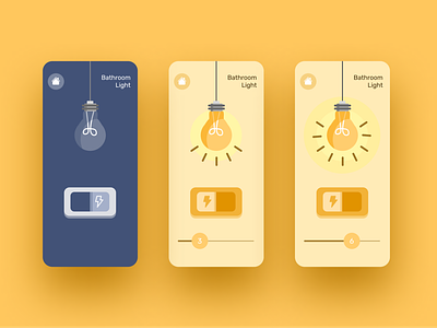 Smart Light Switch app design dailyui design challenge figma graphic light switch lightbulb off button on button on off switch power button power switch smart tech ui challenge ui design ux challenge ux design