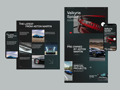 Aston Martin. Redesign. Corporate website. design figma tilda ui ux websites