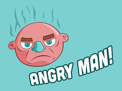 Angry Man angry illustration man typography