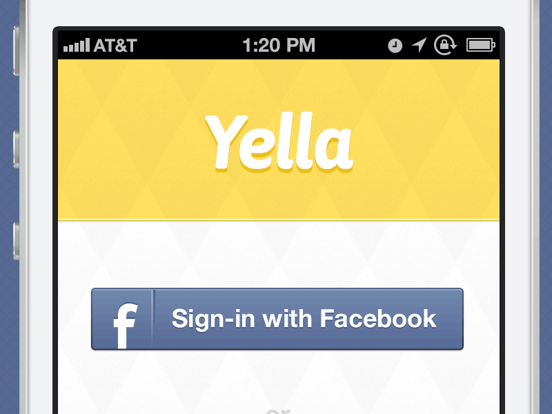 Sign in - GIF app detail flat gif ios iphone minimal register rewards sign in sign up web app yella yellow