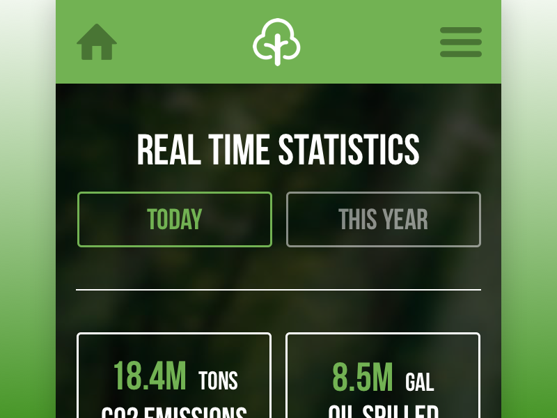 Real Time Statistics of our Earth info flat minimal clean stats real time ecocademy