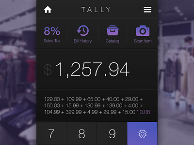 Daily UI #004 / Tally.cash Calculator by Dylan Opet on Dribbble