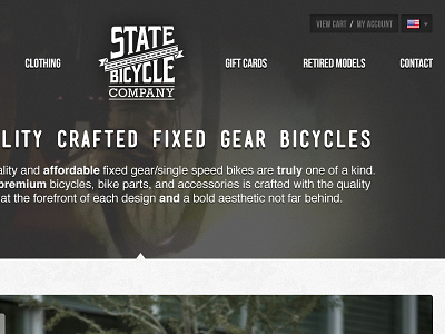State Bicycle Co. bicycles clean design detail dropdown fixed gear fixie flat menu minimal ui user experience user interface ux web