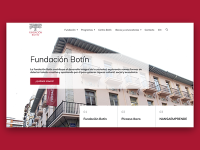 Fundación Botín design ui website