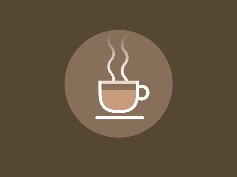 Coffee icon animation