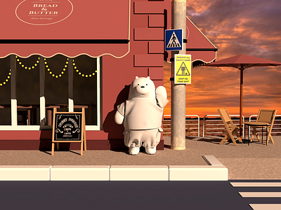 Let’s go get some food 3d c4d illustration