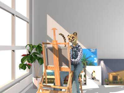 painting cheetah