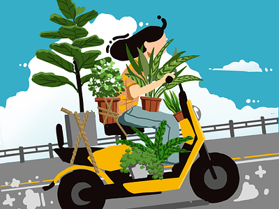 My plants 2d illustration procreate ipad