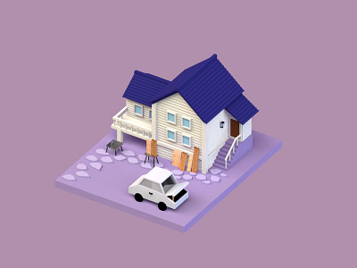 memorable house in bergen 3d c4d illustration 插图 设计