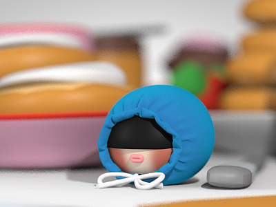 A mochi 3d c4d illustration