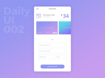 Daily UI Challenge #002 Credit Card Checkout app interface challenge checkout concept credit card daily ui design mobile ui payment ui
