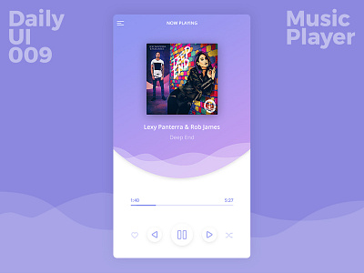 Daily UI #009 Music Player app challenge daily design mobile music pause play player songs ui
