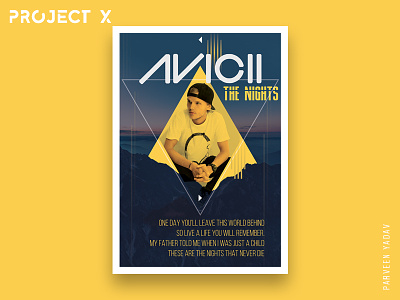 Project X : 10 Music Artists | 10 Songs | 10 Posters avicii design llustrator minimal music photoshop poster posters