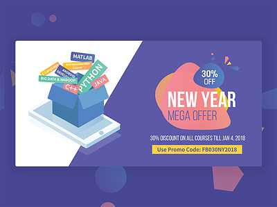 Creative For New Year Marketing banner collaterals edtech education marketing mobile learning new year