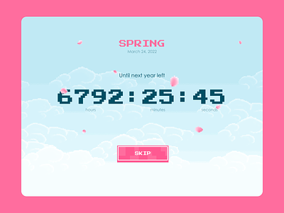 Daily UI Challenge 014 - Countdown Timer 014 challenge dailyui dailyuichallenge design figma game pixel spring timer ui web