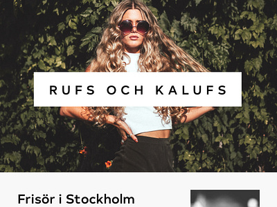 Rufs och Kalufs beauty salon website