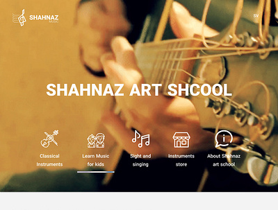 Shahnaz Art School branding design website