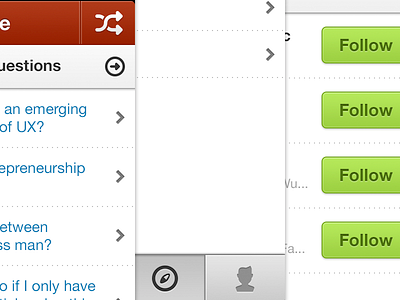 Browse screen browse button concept designers follow ios iphone nav bar quora real pixels slide tab bar ui