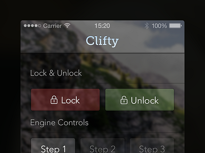 Clifty Dashboard app automotive car ios iphone ui user interface visual design