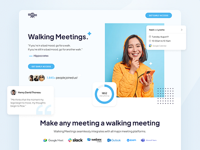 Walking Meetings Landing Page