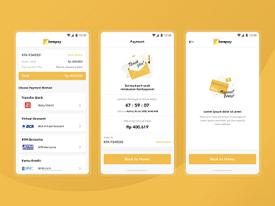 Kanepay - Payment concept design illustration interface mobile payment typography ui uidesign ux