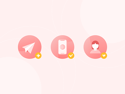 Deliver, Connection & Love app flat homepage icon icon design iconography icons illustration mobile ui