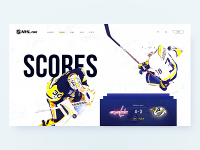 Hockey. design hockey landing nhl page site sport web white