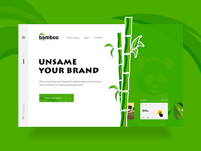 BTL Agency Website – Bamboo bamboo design earth green illustration interface landing leaf panda site ui vector web website