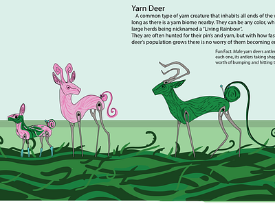 Yarn Deer concept design illustration