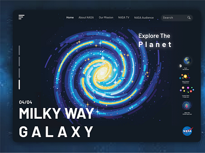 Milky Way Ui 3d animation branding design graphic design illustration logo motion graphics ui vector