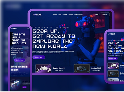 Virtual Reality World ( Metaverse) 3d animation branding design graphic design ui