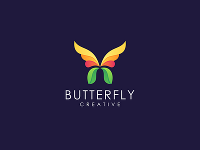 butterfly animal logo branding butterfly butterfly logo colorful design geometric icon illustration logo luxury logo modern logo trend vector