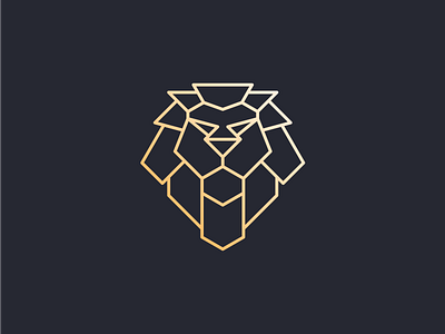 lion head logo animal logo branding design endr geometric icon illustration logo monoline vector