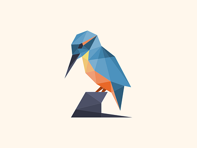 kingfisher logo animal animal logo branding design endr geometric kingfisher logo modern simple logo vector