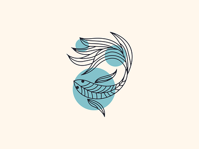 fish line animal animal logo branding design endr illustration logo modern monoline simple logo