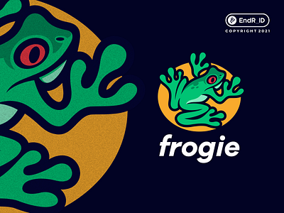 Frogie amphibian animal animal logo design endr frog logo modern ui ux vector