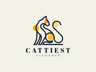 Cat Logo animal logo branding cat design endr illustration logo logoforsale sophisticate typography vector