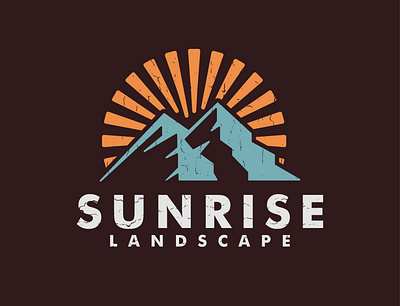 mountain design illustration logo mountain mountain logo retro design sunrise vector vintage vintage logo