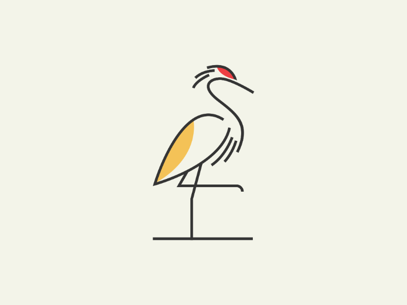 Flamingo bird logo animal logo simple logo monoline illustration design logo flamingo design bird creative